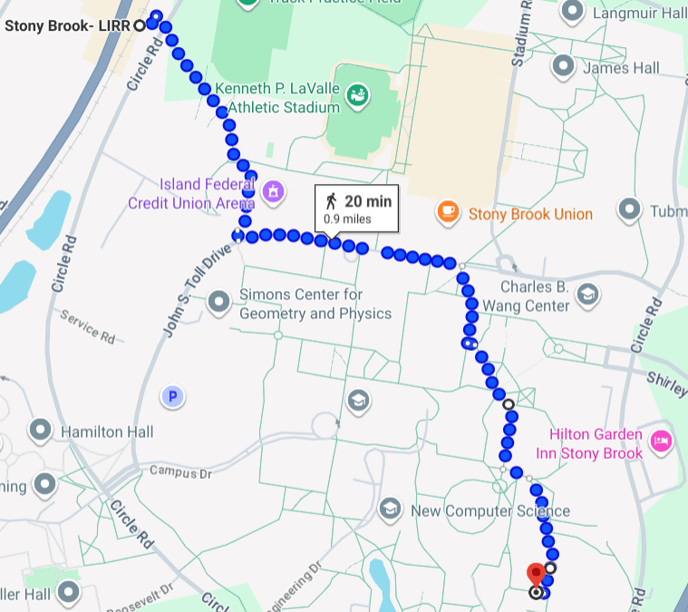 Route from train station